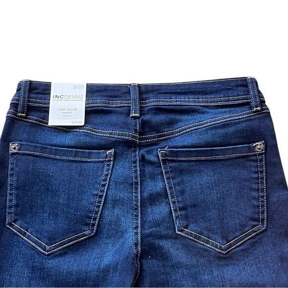 INC International Concepts Dark Indigo Blue Denim Shorts, Size 8/29, NWT - Picture 3 of 10